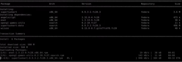 SuperTuxKart for Linux Installing Step 3